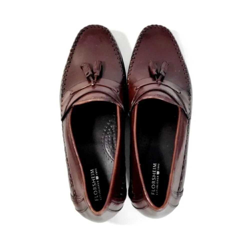 Florsheim Mens Brown Dress Tassel Loafer Men Shoes Size 10D